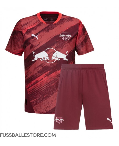 Günstige RB Leipzig Auswärts Trikotsatzt Kinder 2024-25 Kurzarm (+ Kurze Hosen)